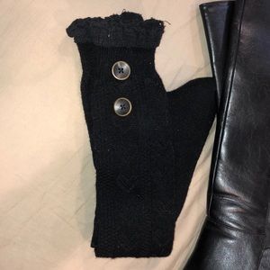 Boot socks with button detail and lace